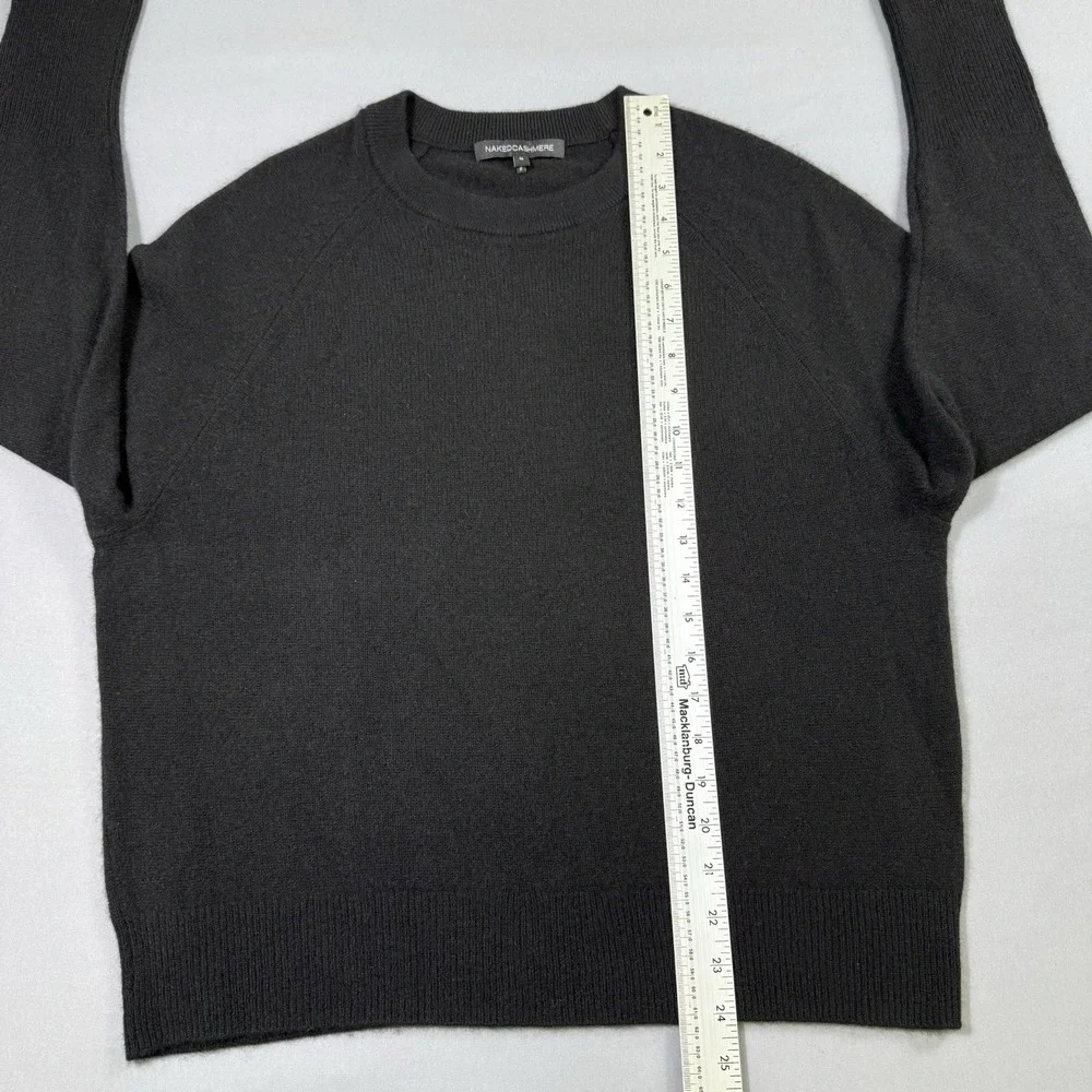 NAKED CASHMERE KAIA CREWNECK CASHMERE SWEATER Womens Medium‎ Black Quiet Luxury